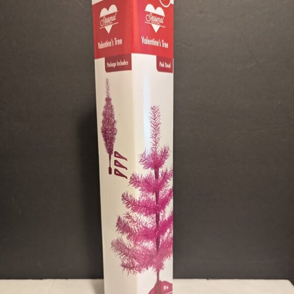 11" High Pink Tinsel Christmas Tree for Decor or Crafts NIB - Picture 1 of 3